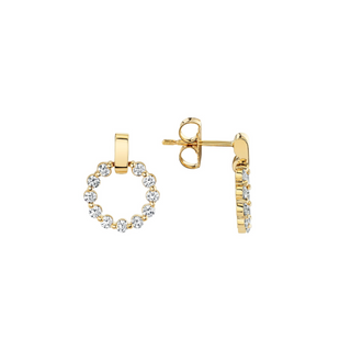 Michael M 14K Diamond Cloud Single Drop Earrings
