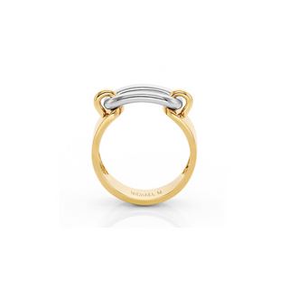 Michael M 14K Two Tone Luxe Link Ring