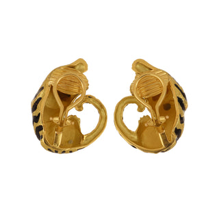 1990s 18K Gold Button Earrings