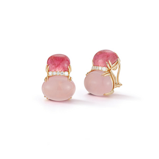 Seaman Schepps 18K Double Cab Earrings in Pink
