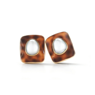 Trianon 18K Cowrie Shell Earrings with Pearls
