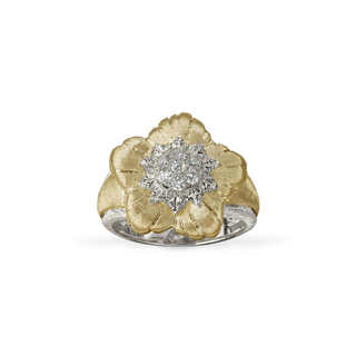 Buccellati 18K Two-Tone Gold Daphne Ring with Diamonds