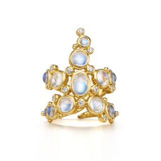 Temple St. Clair 18K Gold Blue Moonstone Cheeky Seastar Ring
