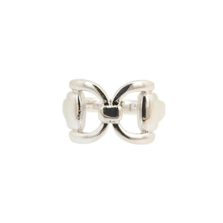 Vincent Peach Sterling Silver Double Horse Bit Ring