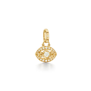 Temple St Clair 18K Gold Diamond Evil Eye Drop Pendant