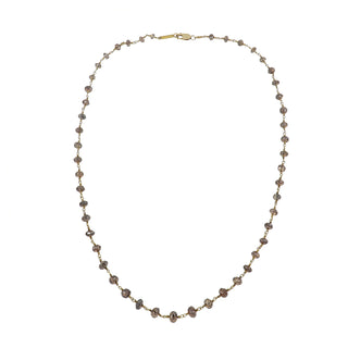 Vintage/Estate 18K Rose Gold Diamonds Bead Necklace