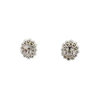 Tenenbaum Workshop Two-Tone 18K Gold Emeralds Stud Earrings with Diamonds