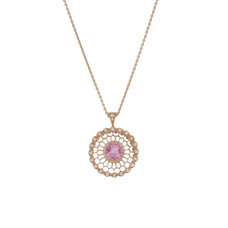 Beverley K 14K Rose Gold Morganite Pendant Necklace with Diamonds
