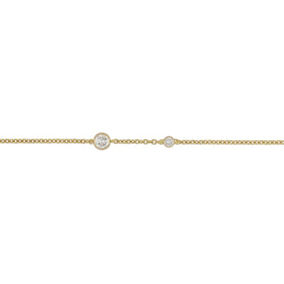Vintage 18K Gold Diamonds by the Yard Necklace