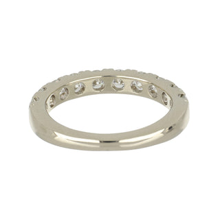 18K White Gold Diamond Half Band