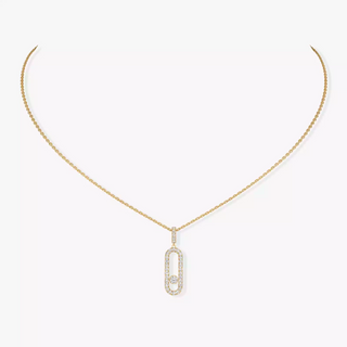 Messika 18K Gold Move Uno Pavé Diamond Large Pendant Necklace