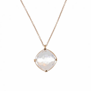 Lisa Nik 18K Rose Gold Rock Crystal Pendant Necklace