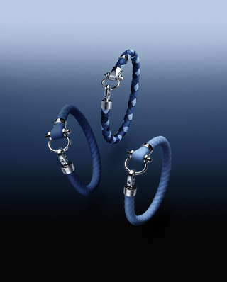 Omega Aqua Sailing Bracelet in Summer Blue Rubber