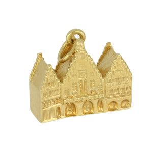 Estate 14K Gold Markt Square Charm