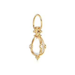 Temple St Clair 18K Gold Rock Crystal Amulet Pendant with Diamonds