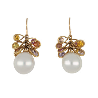 18K Rose Gold South Sea Pearl Fringe Earrings