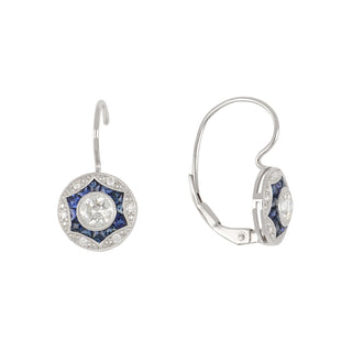 Tenenbaum 18K Diamond & Sapphire Target Drop Earrings