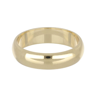 14K Gold Half Round Band