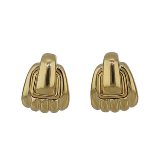1990s David Webb 18K Gold Clip Earrings