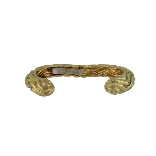 Vintage David Webb 18K Gold Wave Cuff Bracelet