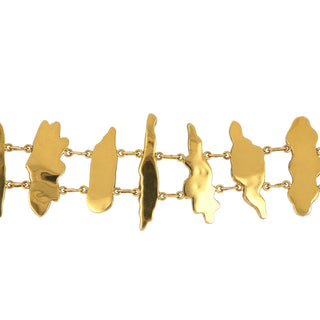 Victorian 14K Japanese Shakudo Menuki Link Bracelet