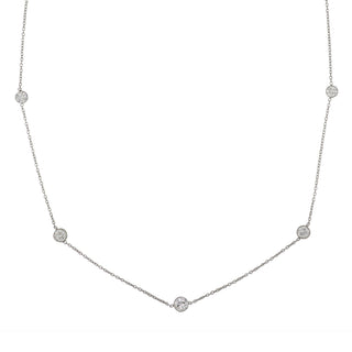 Tenenbaum Platinum Old European-Cut Diamonds by the Yard Necklace