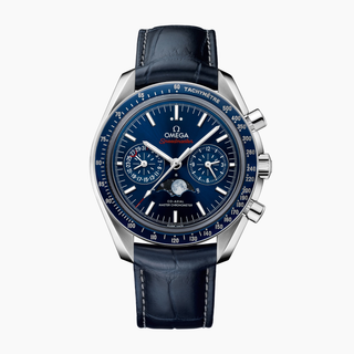 Omega Stainless Steel Speedmaster Moonphase in Blue