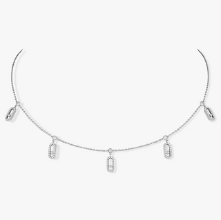 Messika 18K White Gold Move Uno Pavé Diamond Choker Necklace
