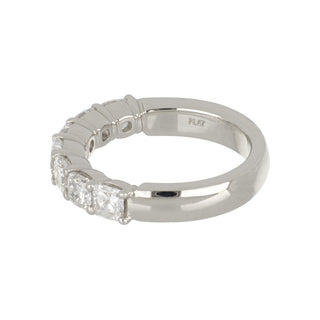 Tenenbaum Platinum Cushion Cut Diamond Seven Stone Band