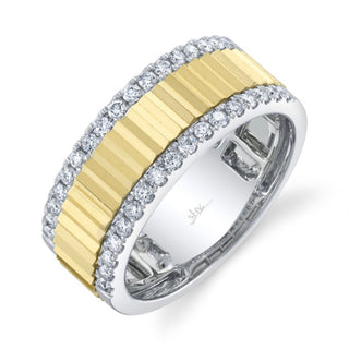 Shy Creation 14K Gold Diamond Half Band