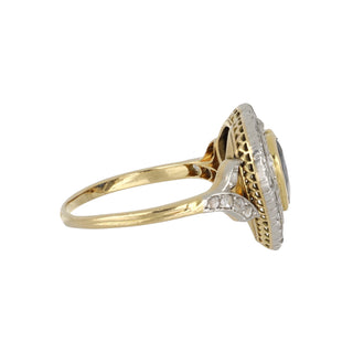 Belle Époque Heart Shape Sapphire Target Ring with Diamonds
