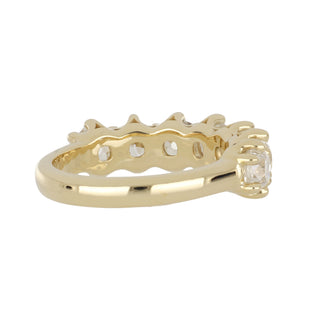 18K Gold Old Mine-Cut Diamond Band