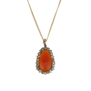 Suzanne Kalan 18K Rose Gold Chalcedony Pendant Necklace