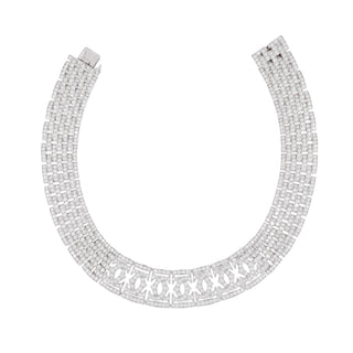 Cartier 18K White Gold Double C Diamond Jewelry Suite