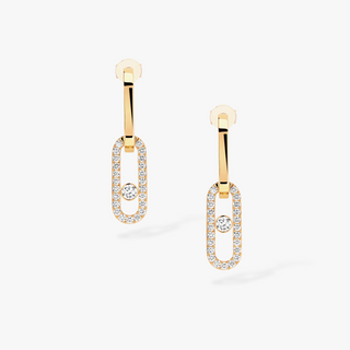 Messika Move Link 18K Gold Diamond Drop Earrings