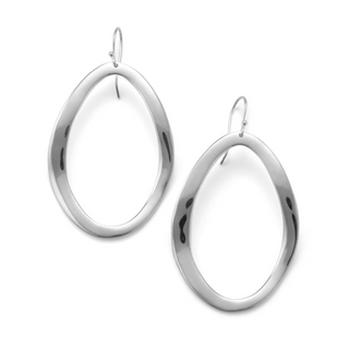 Ippolita Sterling Silver Classico Wavy Open Oval Drop Earrings