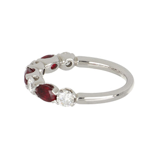 Tenenbaum 14K White Gold Ruby & Diamond Seven-Stone Band