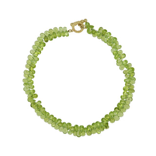 Estate Mish NY 18K Gold Peridot Necklace
