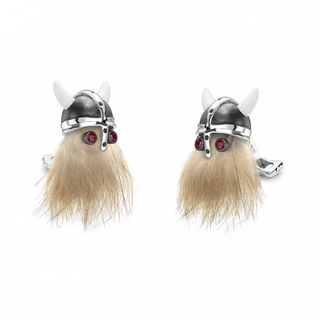 Deakin & Francis Sterling Silver Viking Skull Cufflink
