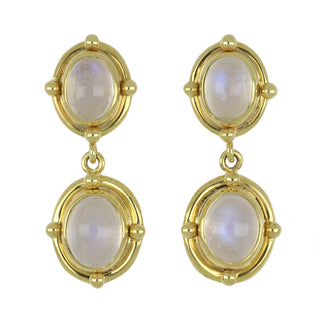 Mazza 14K Gold Moonstone Drop Earrings