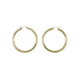 Tenenbaum 14K Gold 2 1/2" Tube Hoop Earrings