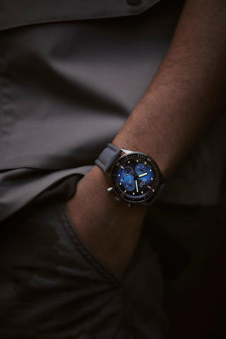 Blancpain Ceramic Sunburst Blue Fifty Fathoms Bathyscaphe Chronographe Flyback