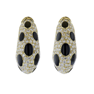 Estate 18K Gold Diamond & Onyx Spotted Jewelry Suite
