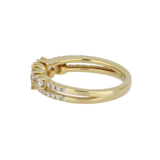 Lisa Nik 18K Gold Sparkle Diamond Half Band