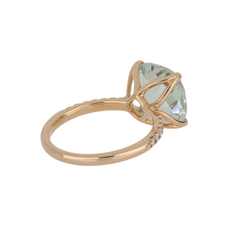 Lisa Nik 18K Rose Gold Green Quartz Ring