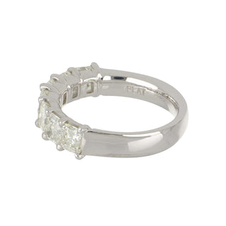Tenenbaum Platinum Radiant Cut Diamond Serven Stone Band