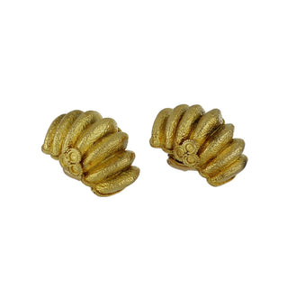 2000s LaLaounis 18K Gold Clip Earrings