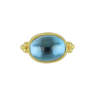 Mazza 14K Gold Blue Topaz Capri Ring