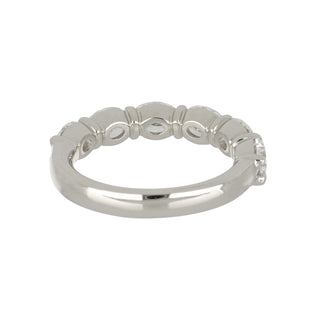 Tenenbaum Platinum Oval Cut Diamond Half Band