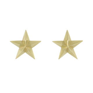 Estate Kieselstein Cord 18K Gold Lone Star Earrings